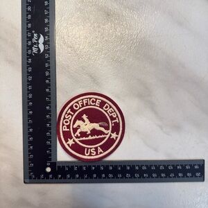 Polo by Ralph Lauren Maroon and Cream Post Office Dept USA Patch